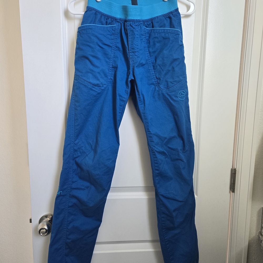 La Sportiva Men's Vibrant Blue Climbing Pants